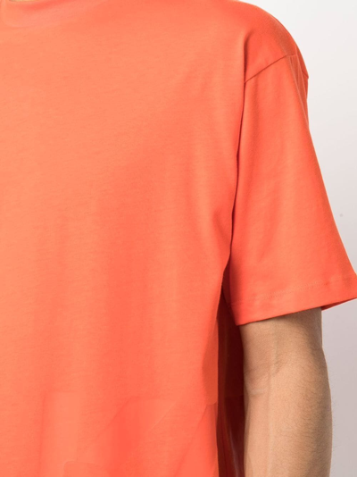 Shop Karl Lagerfeld Crew-neck T-shirt In Orange