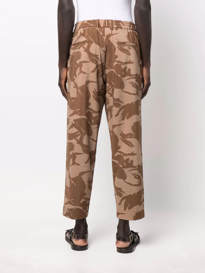 Shop Pierre-louis Mascia Dylan Printed Trousers In Brown