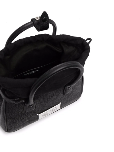 Shop Maison Margiela Mini 5ac Drawstring Top-handle Bag In Black