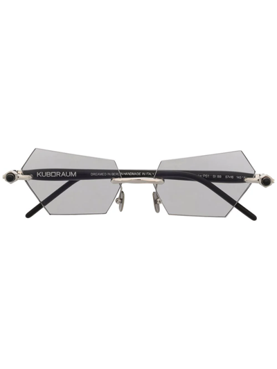Shop Kuboraum H40 Geometric Sunglasses In Black