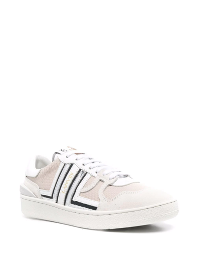 Shop Lanvin Low-top Suede Trainers In White
