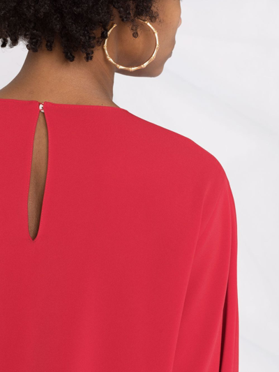 Shop Alberto Biani Draped-style Blouse In Red