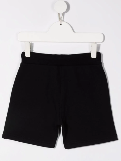 Dsquared2 Teen Logo-print Cotton Shorts In Black