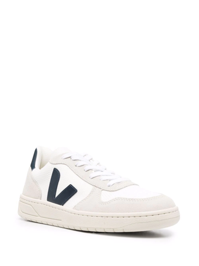 Shop Veja V-10 Low-top Sneakers In White