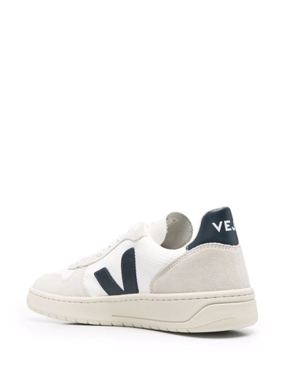 Shop Veja V-10 Low-top Sneakers In White