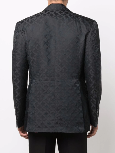 Charles Jeffrey Loverboy Pin-detail Jacquard Blazer In Black
