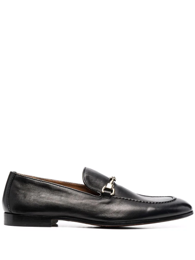 Shop Doucal's Chetta Leather Loafers In Black