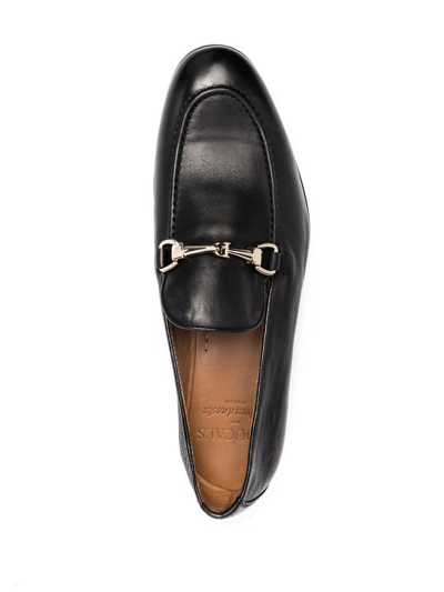 Shop Doucal's Chetta Leather Loafers In Black