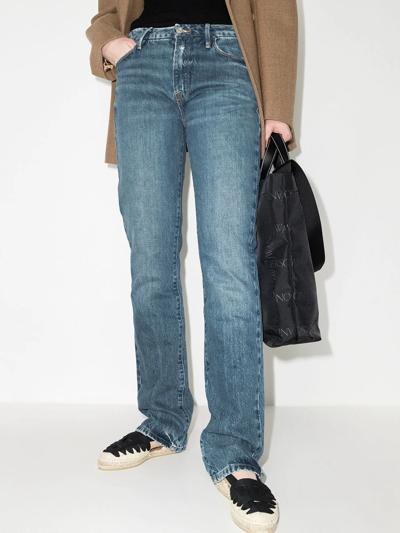 Frame Le Mini Bootcut Jeans In Blau