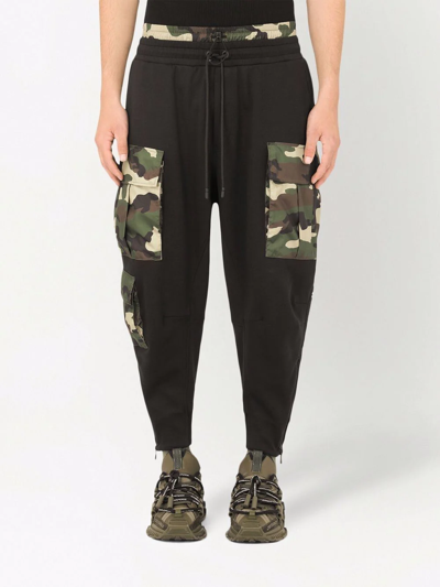 Shop Dolce & Gabbana Camouflage-print Track Pants In Schwarz