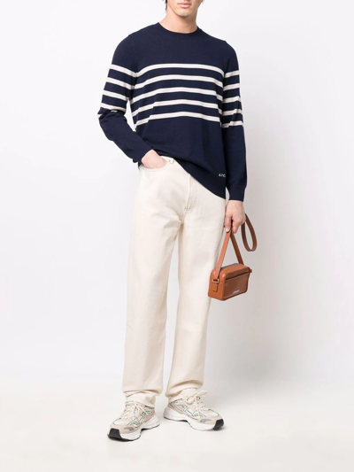 Apc Wide-fit Straight Leg Jeans In Nude