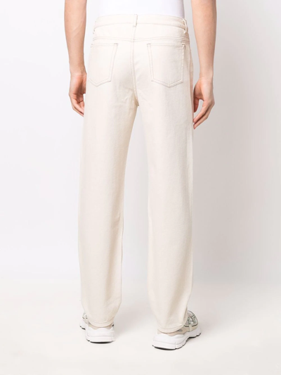 Shop Apc Straight-leg Cotton Jeans In Nude