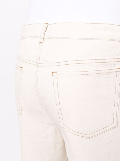 Shop Apc Straight-leg Cotton Jeans In Nude