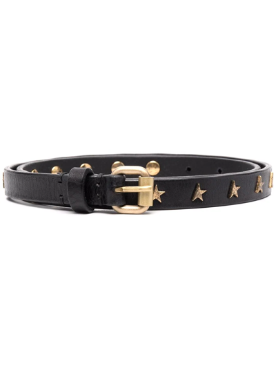 Shop Golden Goose Studded Leather Belt In Schwarz