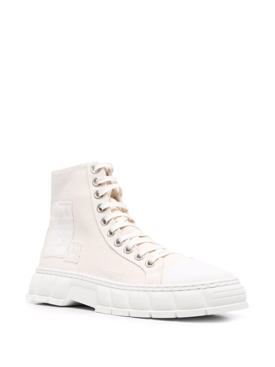 Shop Viron High-top Canvas Sneakers In Nude