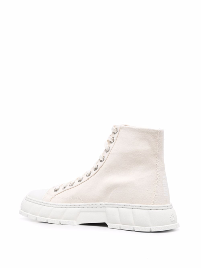 Viron Mens Beige 1982 High-top Recycled Canvas Trainers 6 In Nude