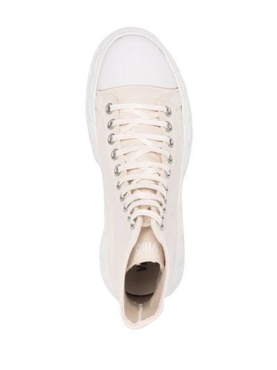 Viron Mens Beige 1982 High-top Recycled Canvas Trainers 6 In Nude
