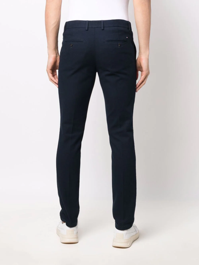 Shop Tommy Hilfiger Bleecker Pressed Slim Fit Trousers In Blau