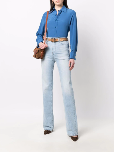 Shop Saint Laurent Janice Straight-leg Jeans In Blue