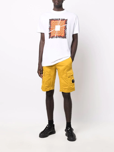 Marcelo Burlon County Of Milan Pump Up The Volume Slogan T-shirt In Weiss