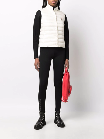 Moncler Quilted Vest High Neck In White