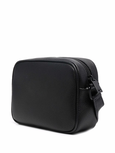 Shop Saint Laurent Grained Leather Shoulder Bag In Schwarz
