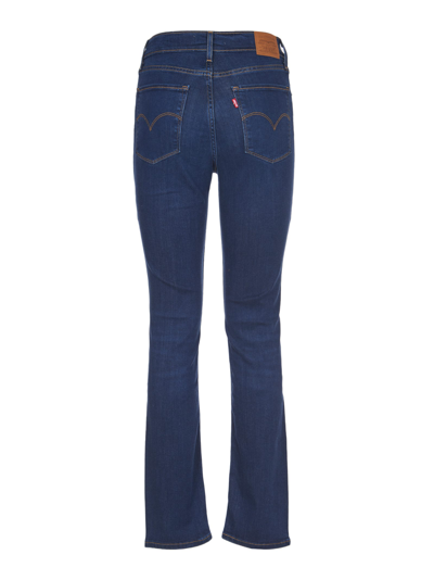 Shop Levi's Dark Blue 724 High Rise Jeans
