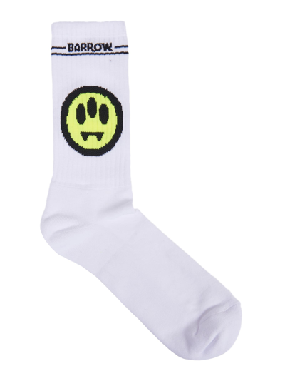 Shop Barrow White Socks With Logo