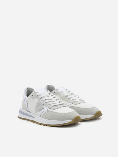 Shop Philippe Model Tropez 2.1 Sneakers In Nylon And Suede In White