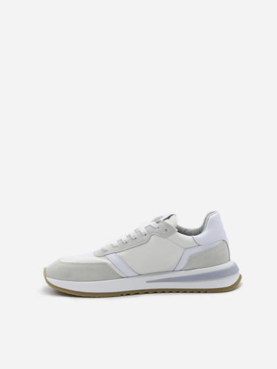 Shop Philippe Model Tropez 2.1 Sneakers In Nylon And Suede In White