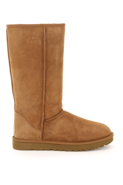 Shop Ugg Classic Tall Ii Boots In Chestnut (beige)