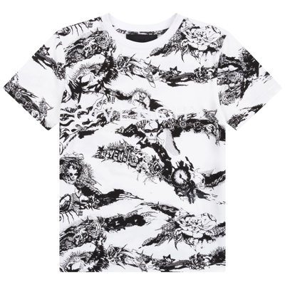 Shop Givenchy T-shirt With Print In Bianco-nero
