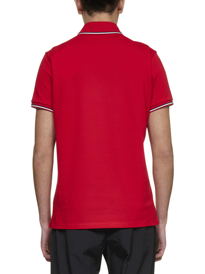Shop Moncler Polo Shirt In Red