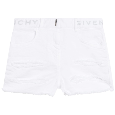 Shop Givenchy Shorts With Logo In White