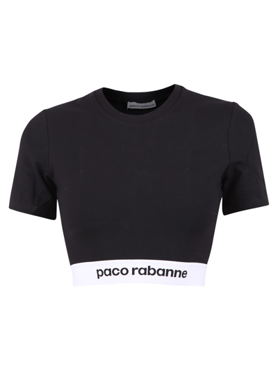 Shop Rabanne Branded Top In Black