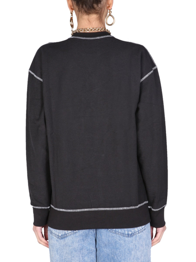 Shop Jw Anderson Sweatshirt With Embroidered Logo In Black