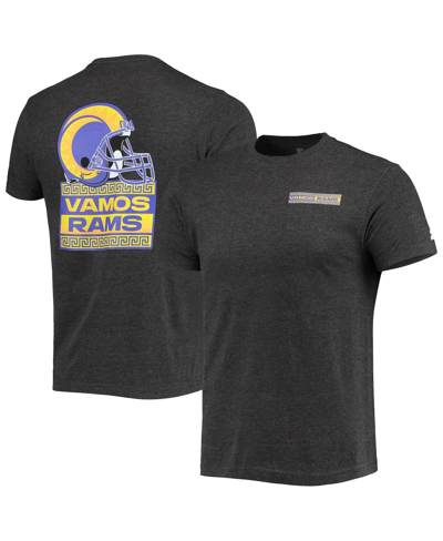 Starter Men's  Black Los Angeles Rams Vamos Tri-blend T-shirt In Black