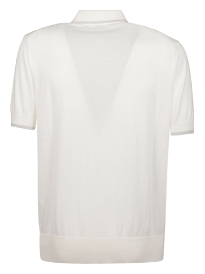 Shop Etro Men's White Other Materials Polo Shirt