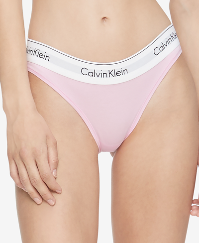 Shop Calvin Klein Modern Cotton Logo Bikini Underwear F3787 In Pale Orchid