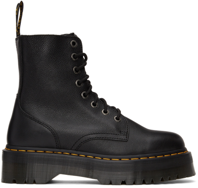 Shop Dr. Martens Black Leather Jadon Pisa Platform Boots