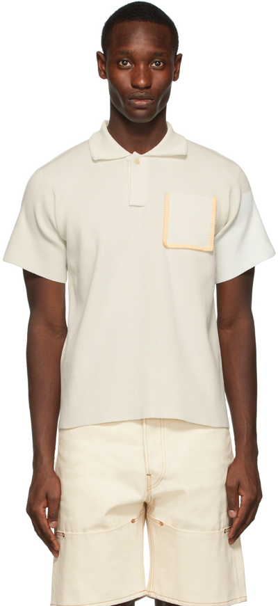 Shop Jacquemus White 'le Polo Baunhila' Polo