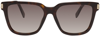 Shop Marc Jacobs Tortoiseshell Cat-eye Sunglasses In 0086 Hvn