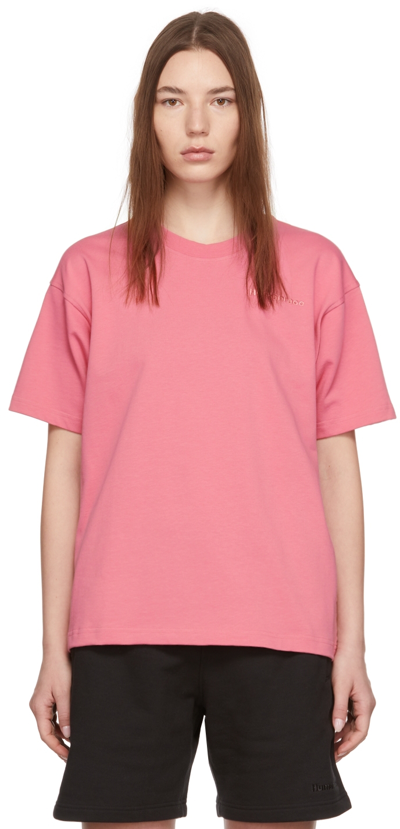 Shop Adidas X Humanrace By Pharrell Williams Pink Basics T-shirt In Rose Tone