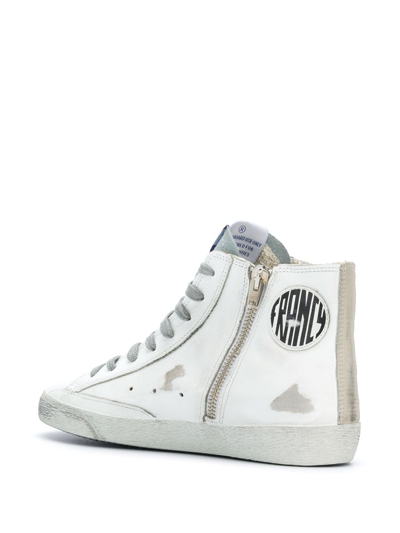 Shop Golden Goose Francy Leather Sneakers In White