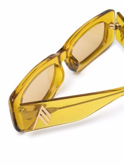 Shop Attico Mini Marfa Sunglasses In Yellow