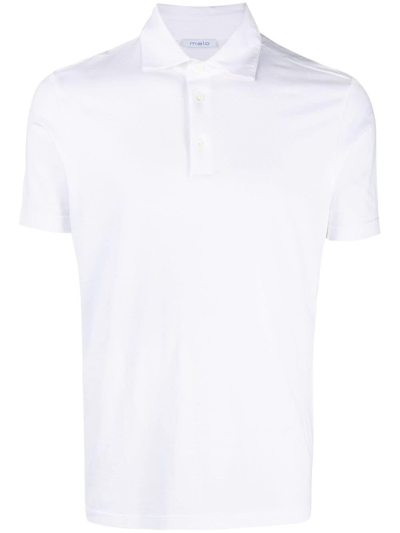 Shop Malo Polo Shirt In White