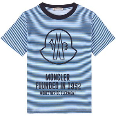 Shop Moncler White Logo Graphic T-shirt