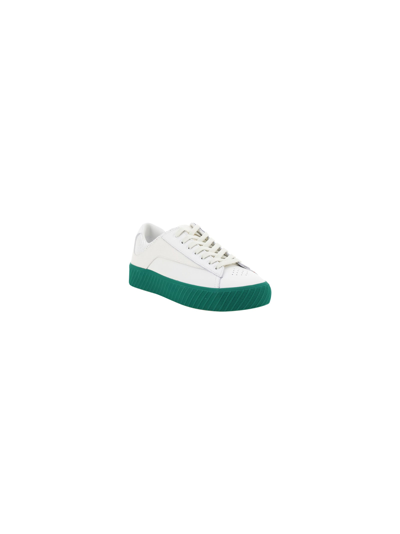 Shop By Far Rodina Sneakers In Green On White