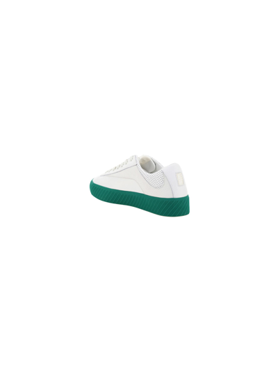 Shop By Far Rodina Sneakers In Green On White