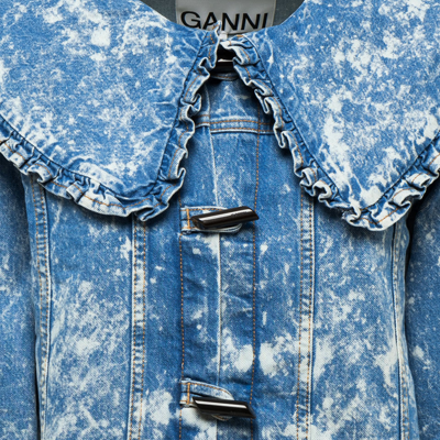 Shop Ganni Light Bleach Denim Jacket F6555 In 005